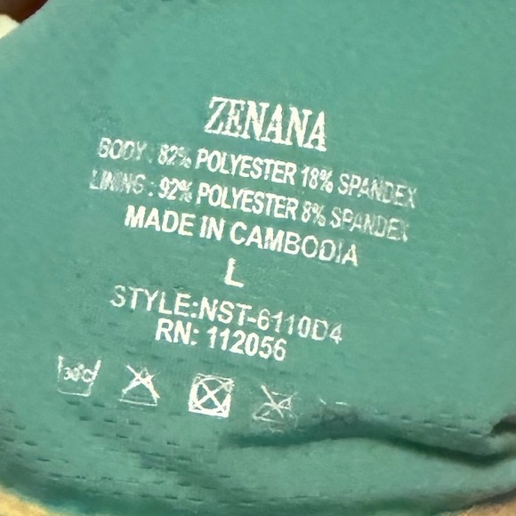 Zenana Neon Tie Dye Sports Bra Adjustable Straps Pink Yellow Large NST-6110D4 - Picture 3 of 3